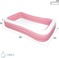 Thumbnail for INTEX Rectangular Family Pink Swimming Pool 120