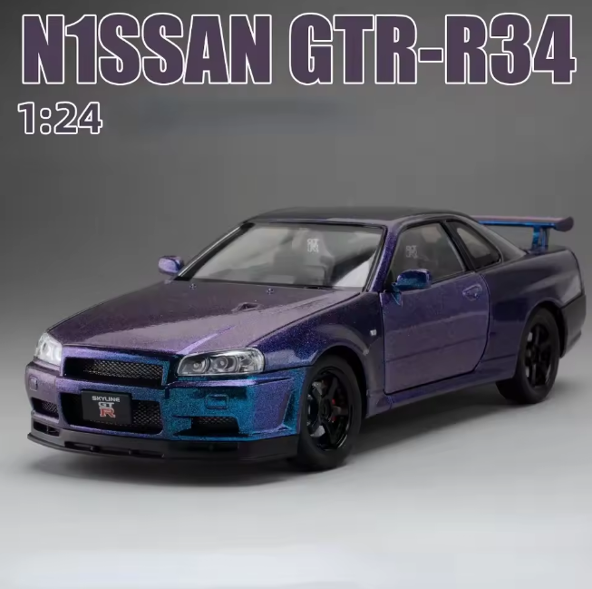 1:24 Diecast Nissan Skyline GTR R34 Model