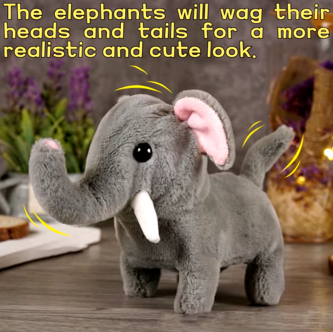 Walking Plush Pet Elephant With Sound & Box