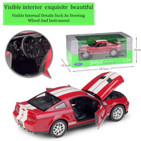 Thumbnail for Welly 1:24 Diecast 2007 Shelby Cobra GT500 Model Car