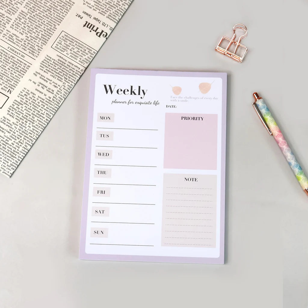 10* Inches 50 Pages Premium Weekly Plan Diary - Assortment