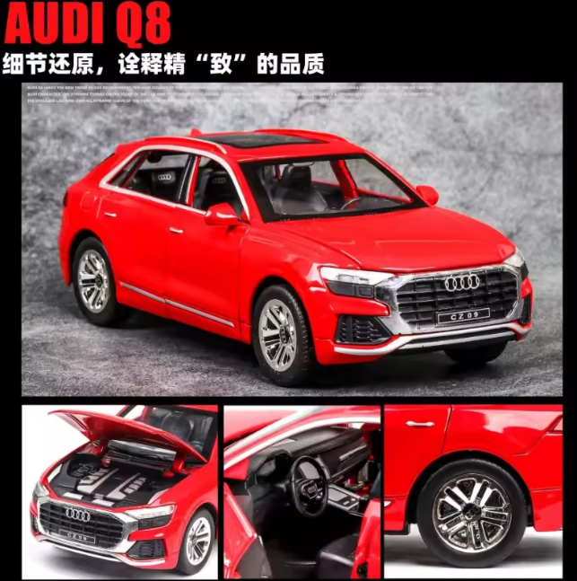 1:24 Diecast Audi Q8 Model Car