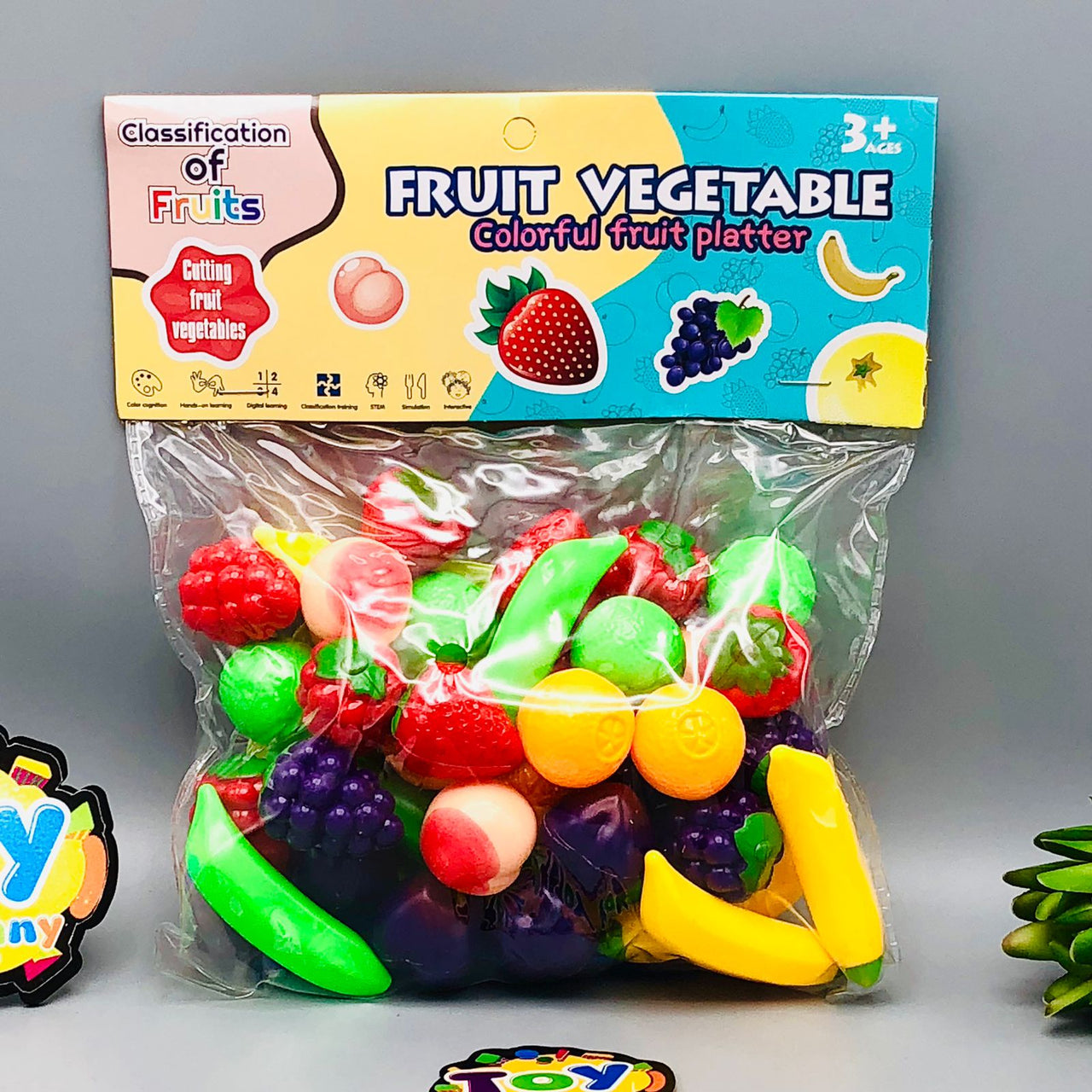 39Pcs Pretend Mini Colorful Fruit Platter Set