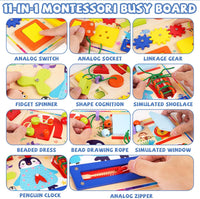 Thumbnail for 11in1 Wooden Multi-functional Busy Board