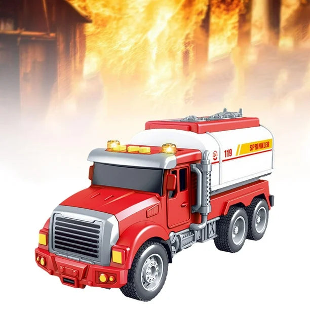 1Pc Inertial Power Fire Engine Vehicle - Assortment