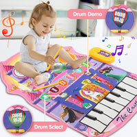 Thumbnail for 2in1 Princess Electronic Musical Drum & Piano Play Mat