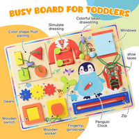 Thumbnail for 11in1 Wooden Multi-functional Busy Board