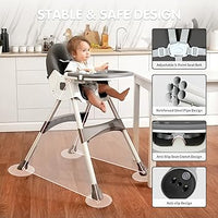 Thumbnail for Kidilo 4in1 Convertible High Chair For Kids-Gray