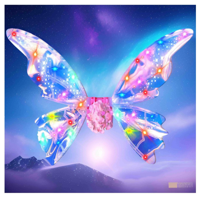 Rechargeable Faerie Wings With Light & Music