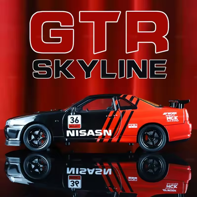 1:24 Diecast Nissan Skyline GTR Floral Edition Model