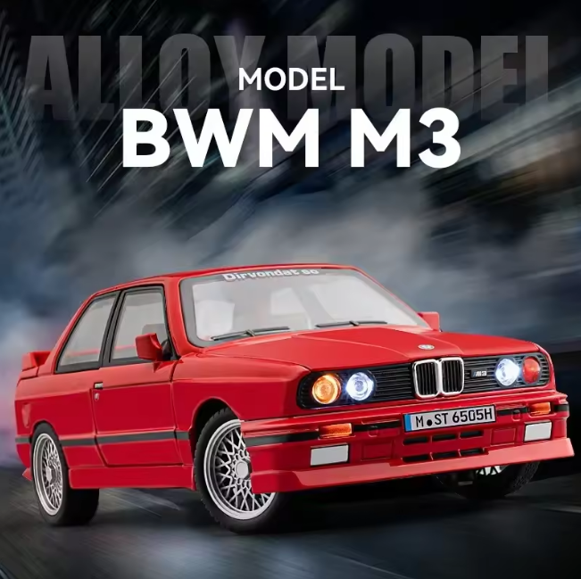 1:24 Diecast BMW M3 E30 Modified Model Car