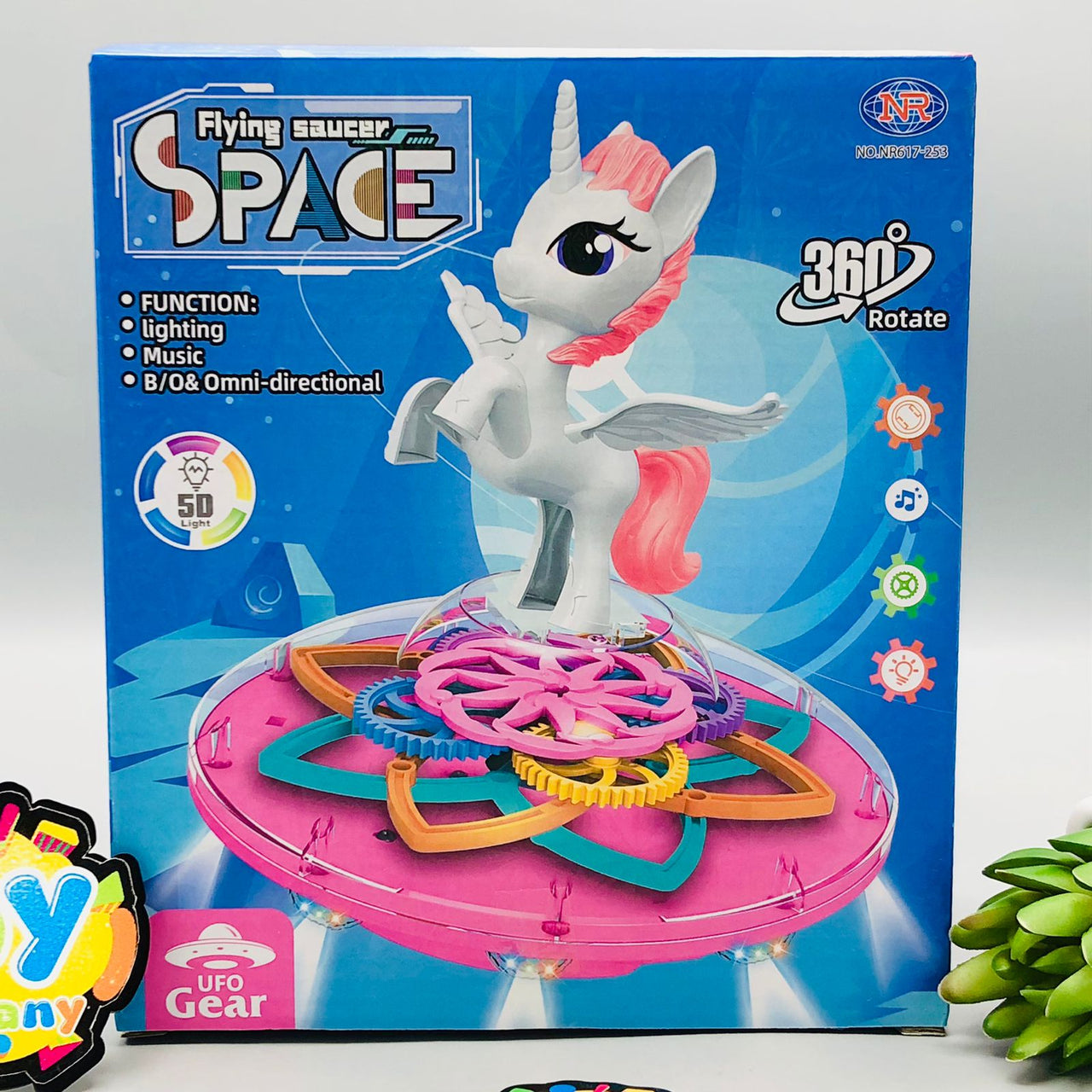 Electric Pony UFO Gear Toy With Light & Music