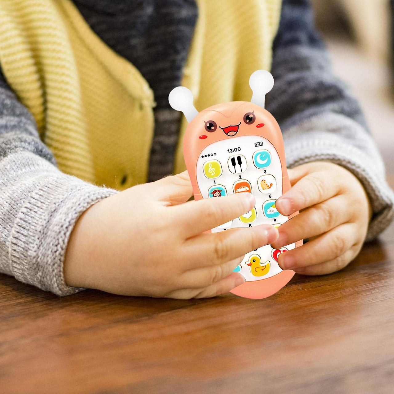 Kids Bee Design Puzzle Mobile Phone With Lights