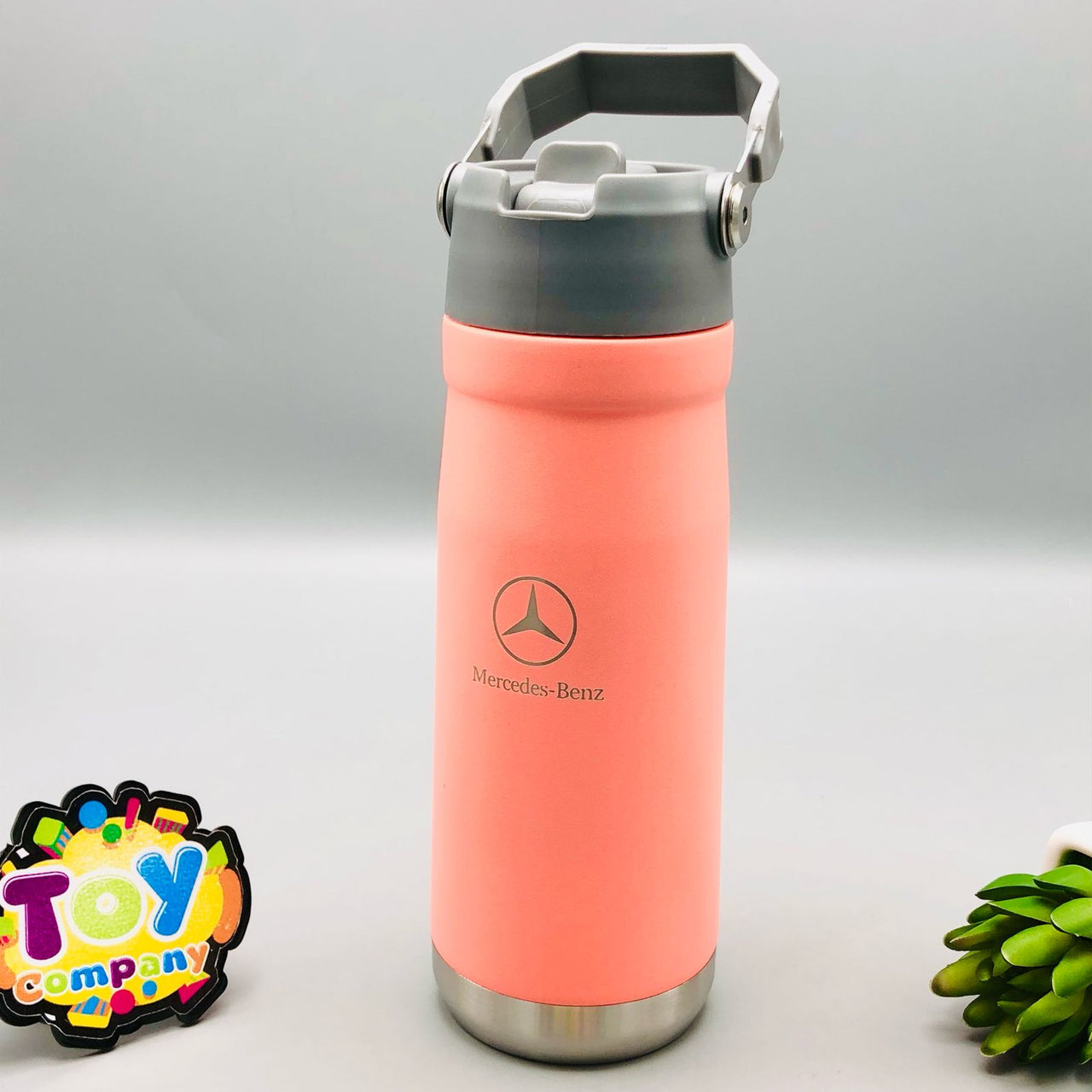 650ml Stainless Steel Mercedes Logo Water Bottle - Pink