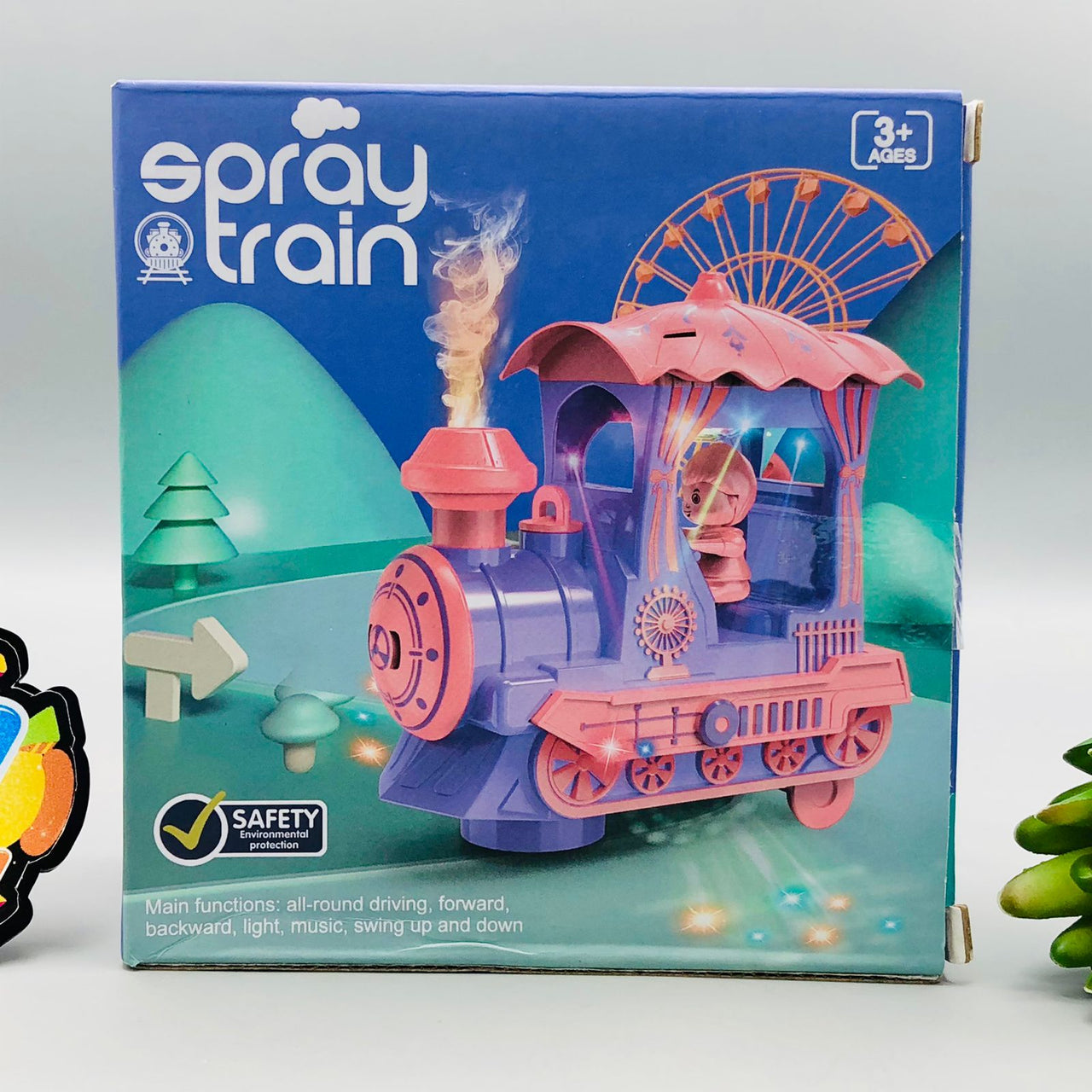 Electric Musical Spray Train With Lights