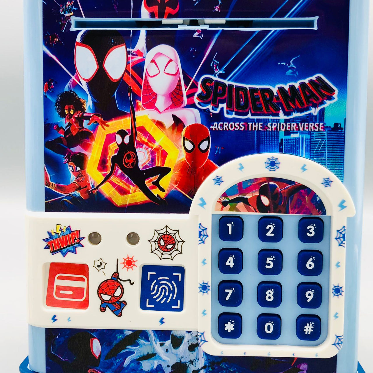 Spider-Man Fingerprint & Swipe Card Unlock Piggy Bank