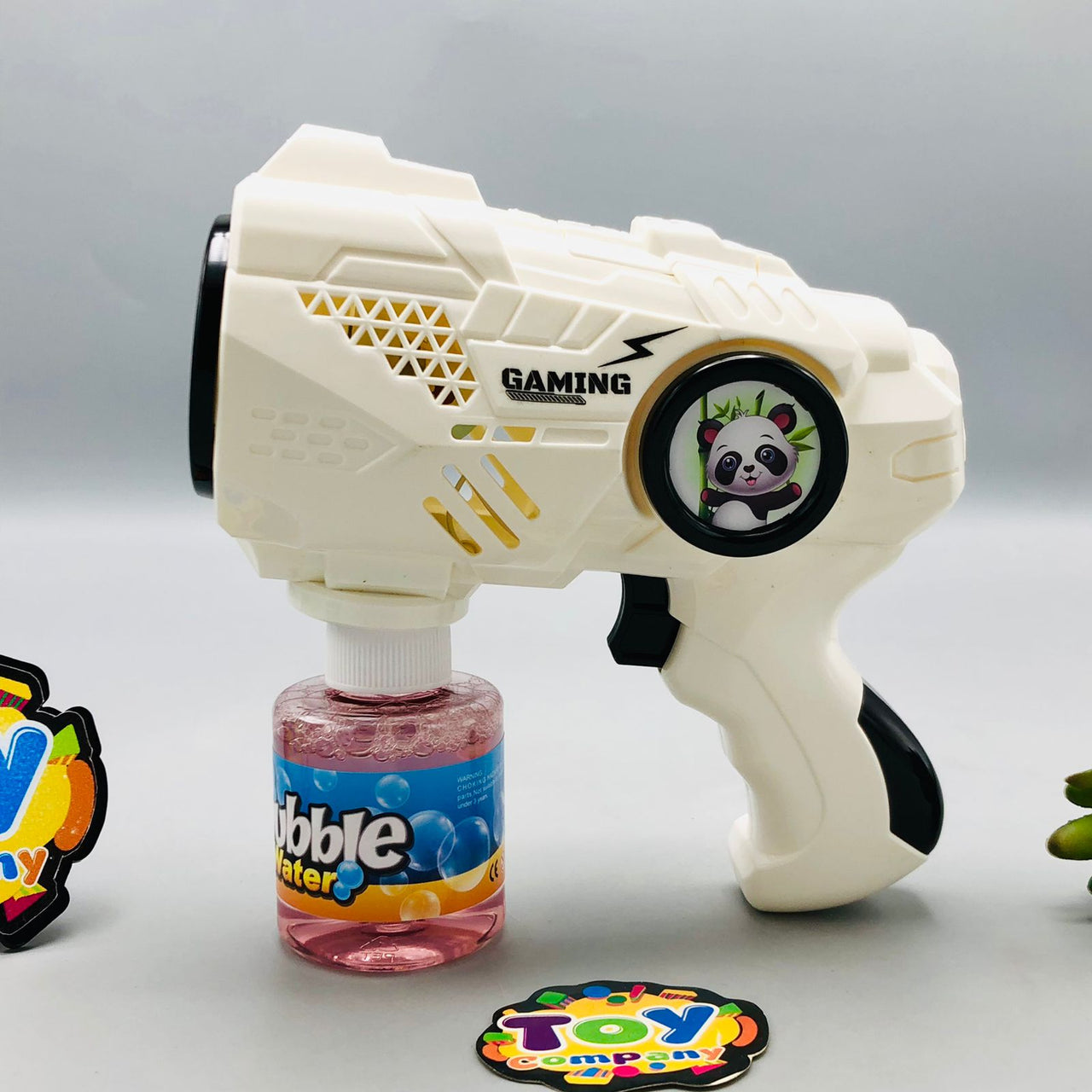 Panda Battery Powered Bubble Gun With Lights