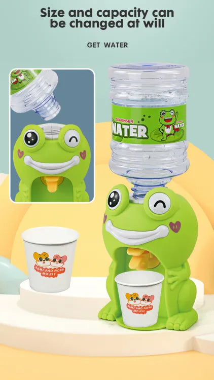 Mini Frog Water Dispenser With Disposable Glass