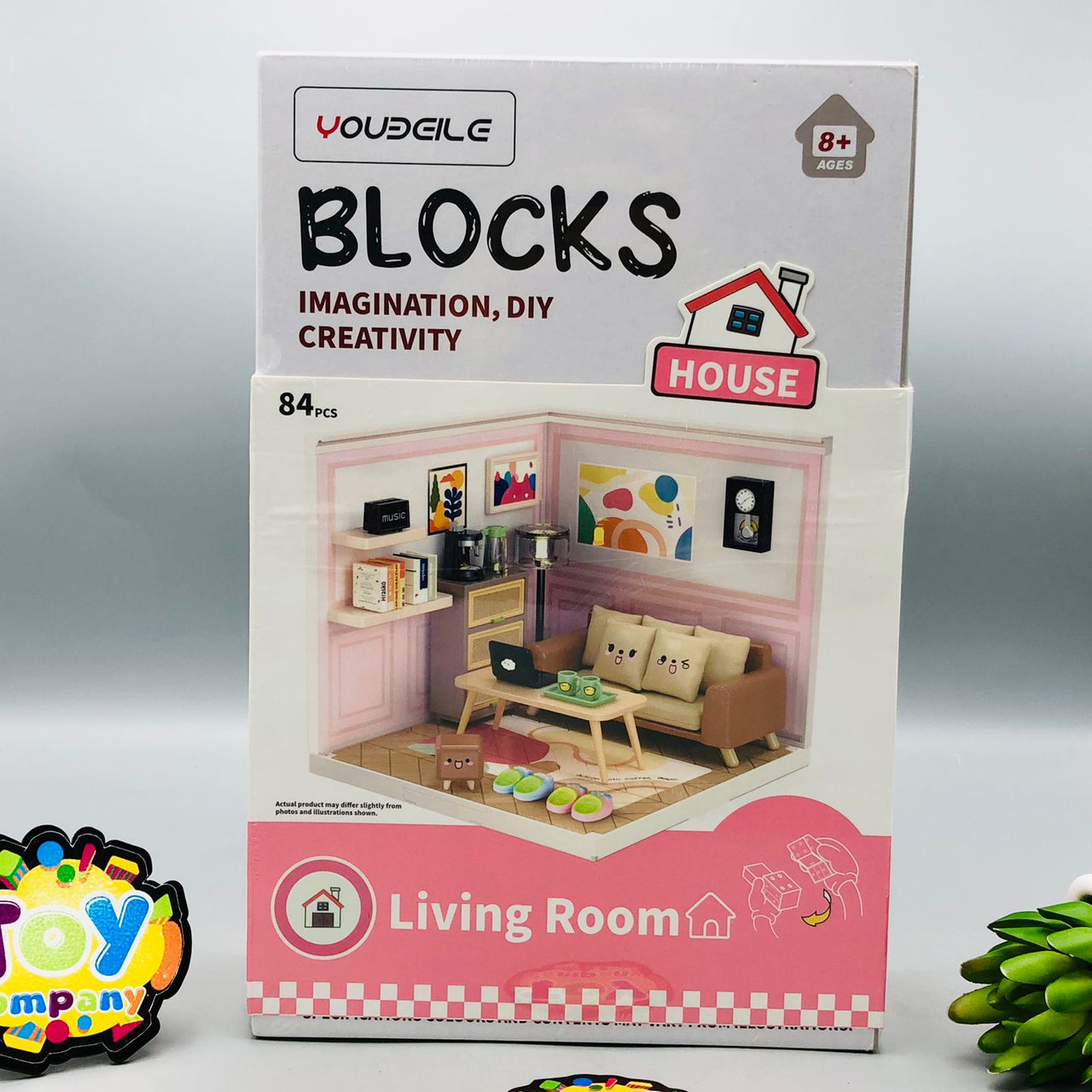 84Pcs DIY Miniature Living Room Play Set