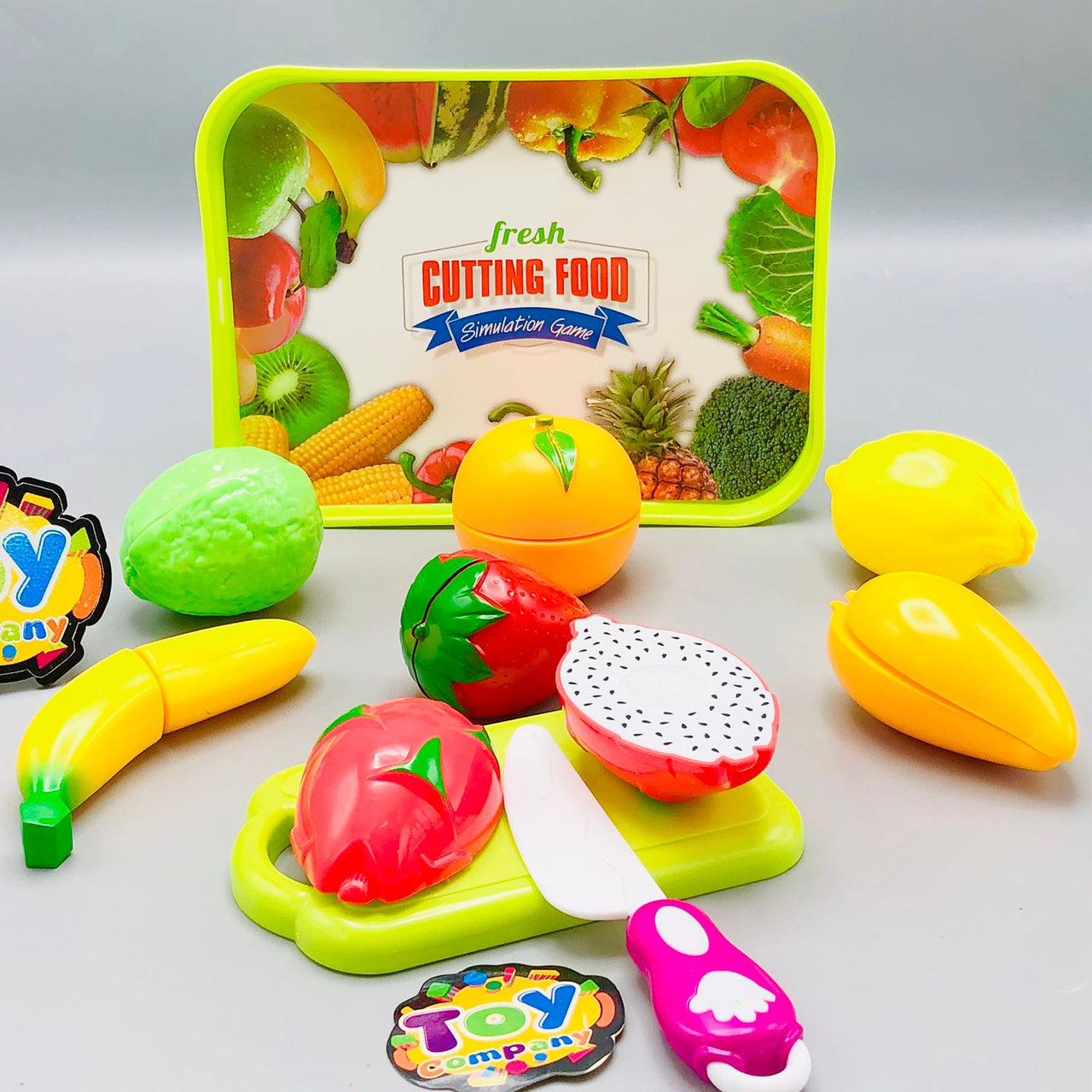 10Pcs Pretend Fruit & Vegetable Cutting Set - Assortment