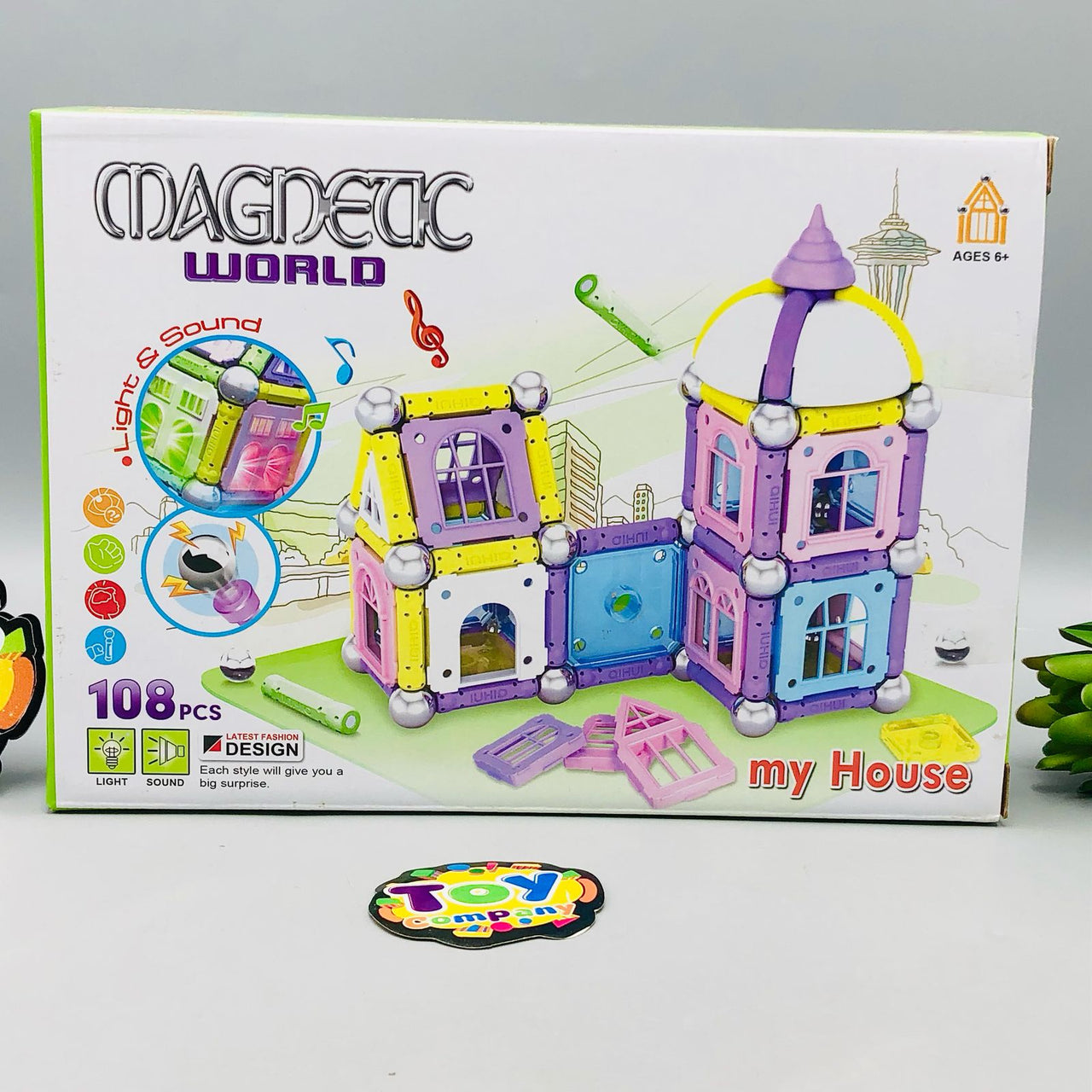 108Pcs House Magnetic Building Blocks With Light & Sound