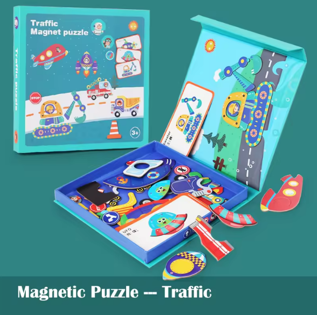 3D Magnetic Jigsaw Puzzle Blocks - Assortment