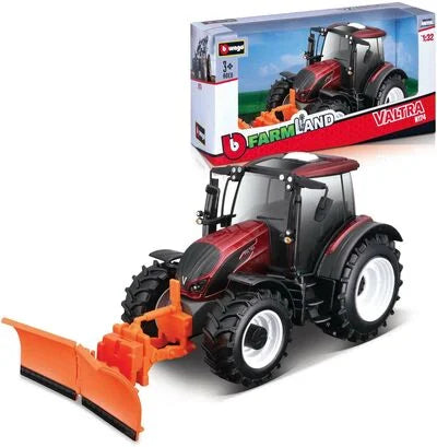 Bburago 1:32 Valtra N174 Tractor With Snow Plough