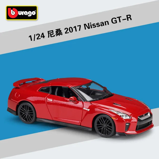 Bburago 1:24 Diecast Nissan GT-R 2017 - Red