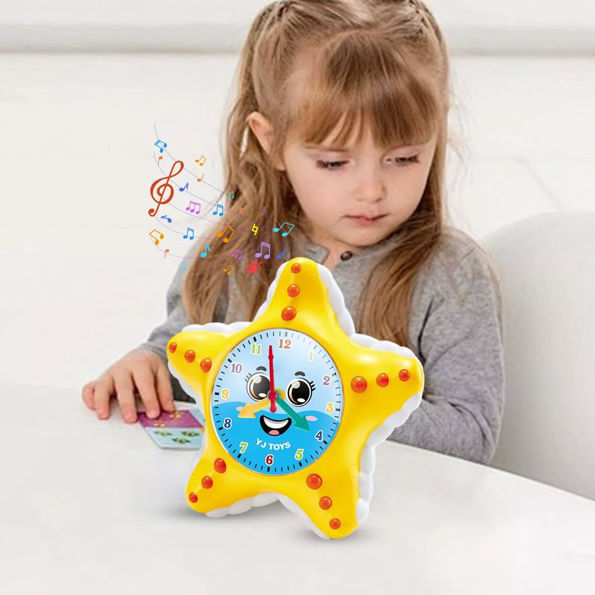 Electric Rotating Starfish Clock With Light & Music