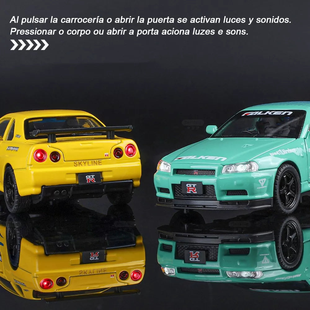 1:32 Diecast Nissan Skyline GTR R34  Model Car