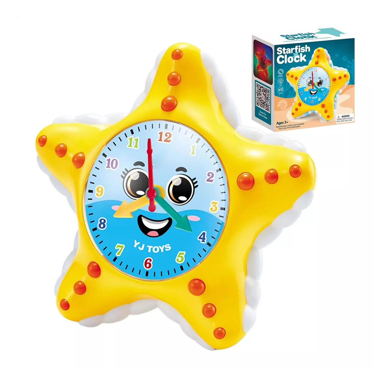 Electric Rotating Starfish Clock With Light & Music