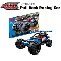 Thumbnail for 3in1 DIY Pullback Tech Bricks Off-Road Vehicle - 160+Pcs