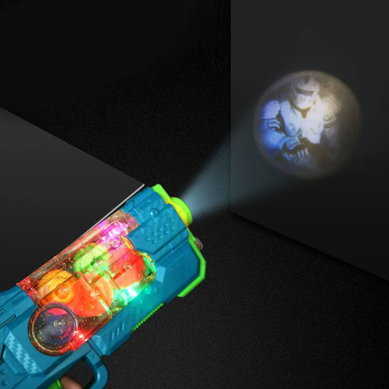 Transparent Gear Projection Shooting Gun With Light & Sound