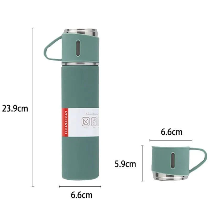 500ml Stainless Steel Bottle Vacuum Flask Set