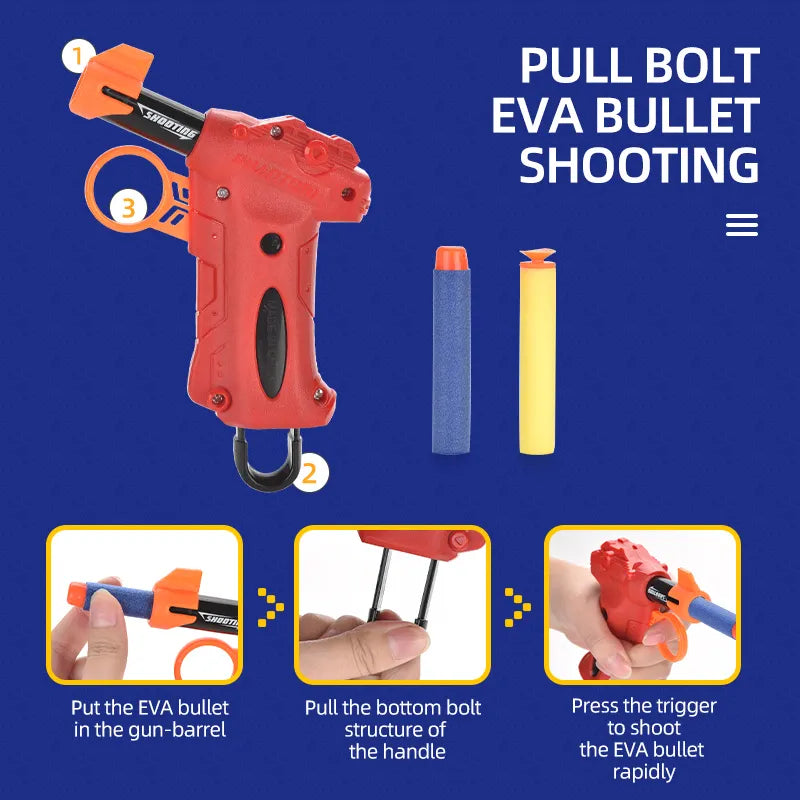 Manual 8Pcs Foam Darts Bullet Gun