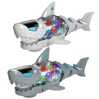 Thumbnail for Transparent Gear Robot Shark With Light & Music