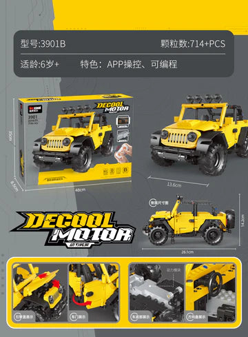 RC DIY Decool Off-Road Wrangler Jeep Bricks Model - 714+Pcs