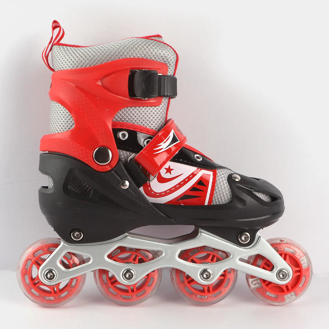 10* Inches Adults Four Wheel Roller Skating Shoes - Red