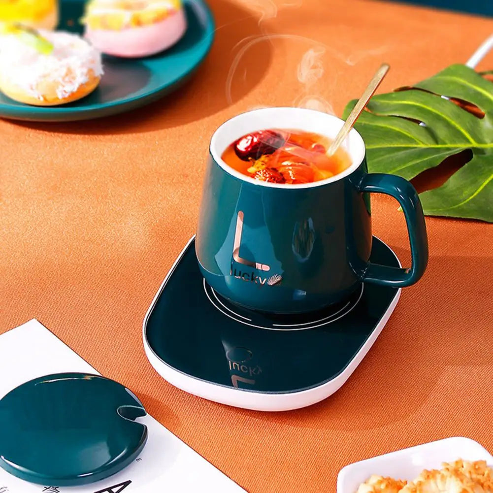 Ceramic Mug Set With Rechargeable Hot Plate