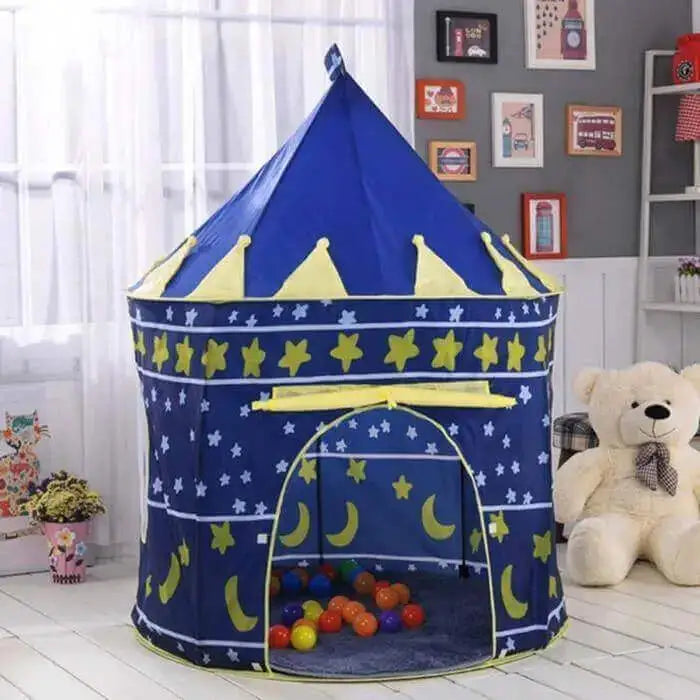 Portable Cubby Tent House For Kids - Blue