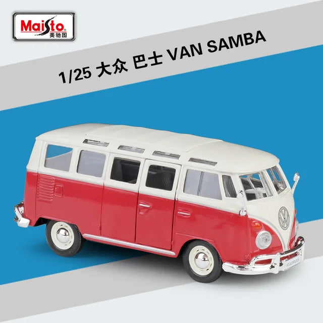 Maisto 1:25 Diecast Volkswagen Van Samba - Red