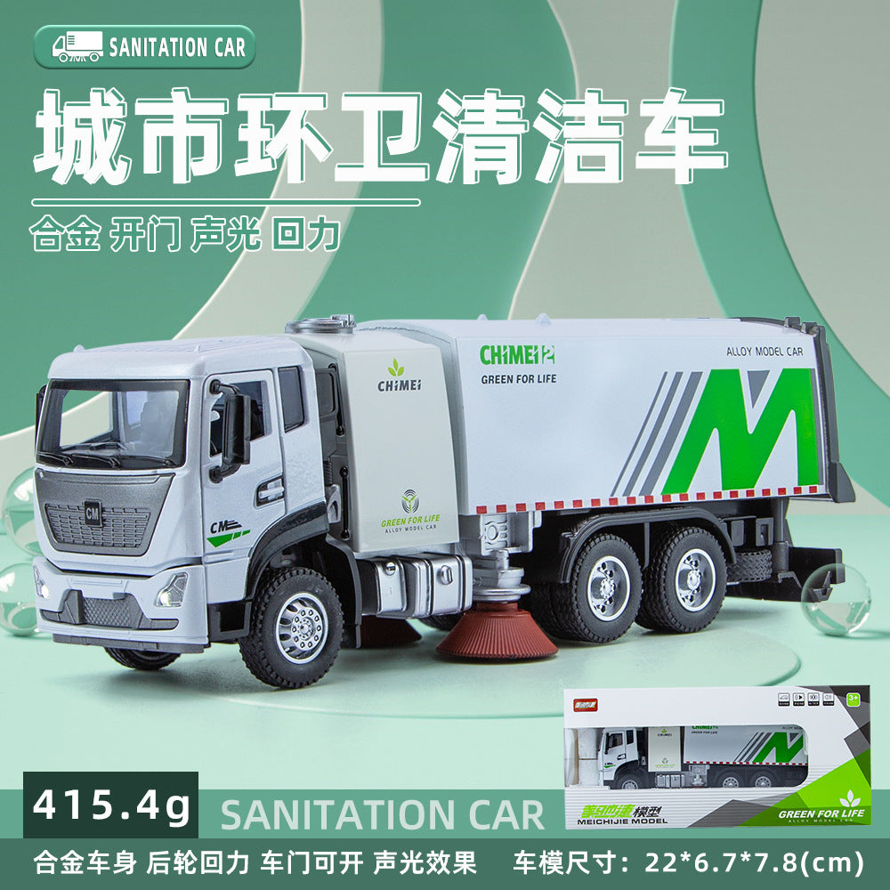 1:32 Diecast City Sanitation Cleaning Truck