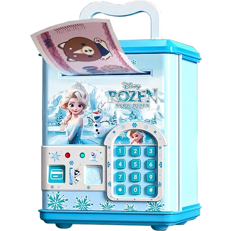 Frozen Fingerprint & Swipe Card Unlock Piggy Bank