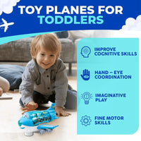 Thumbnail for Battery Operated Airliner Toy With Light & Sound - Blue