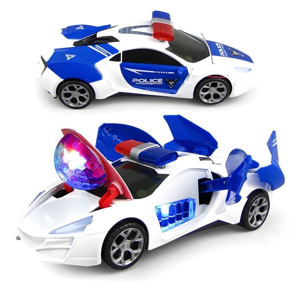 Electronic Musical Police Car With Openable Doors