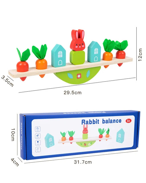 Wooden Montessori Rabbit Balance Toy