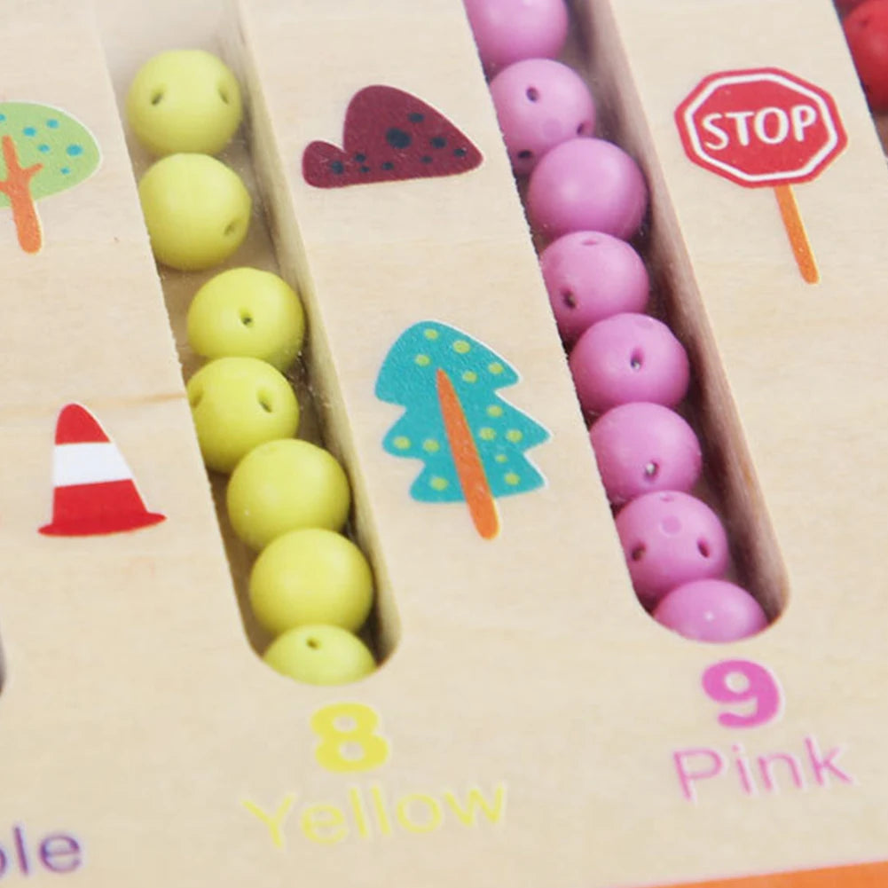 Wooden Magnetic Color Sorting Counter Board