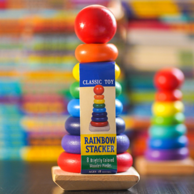 Wooden 8Pcs Rainbow Stacking Tower