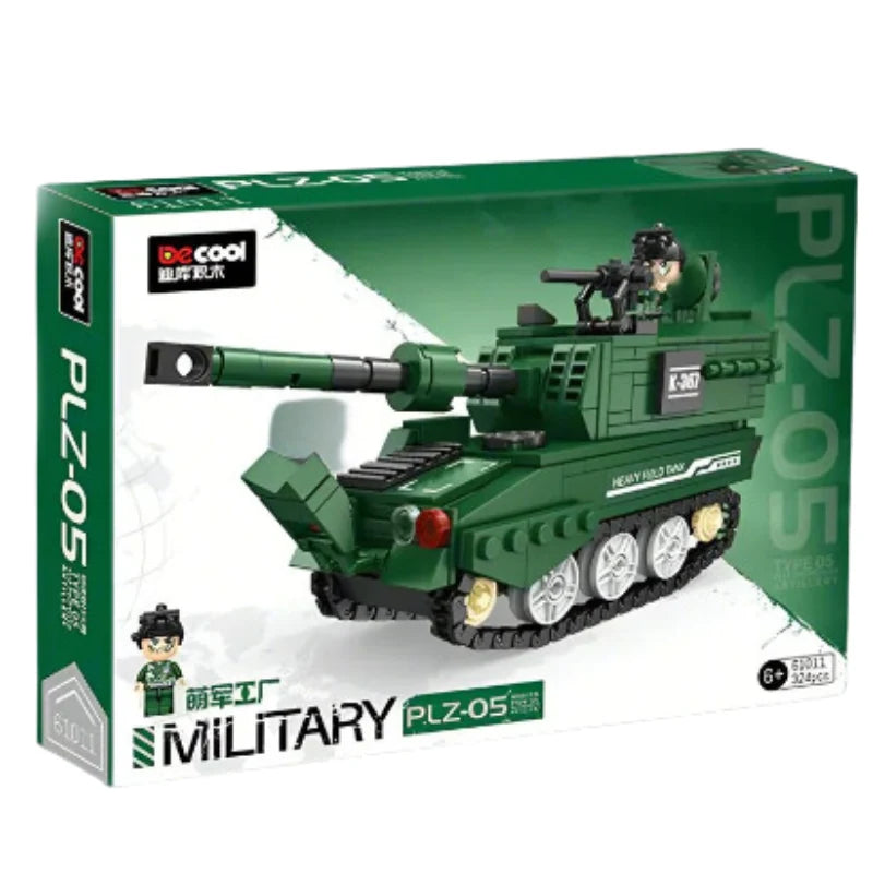 DIY Military Fighter Tank Brick Set - 324Pcs