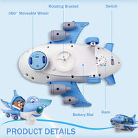 Thumbnail for Battery Operated Airliner Toy With Light & Sound - Blue